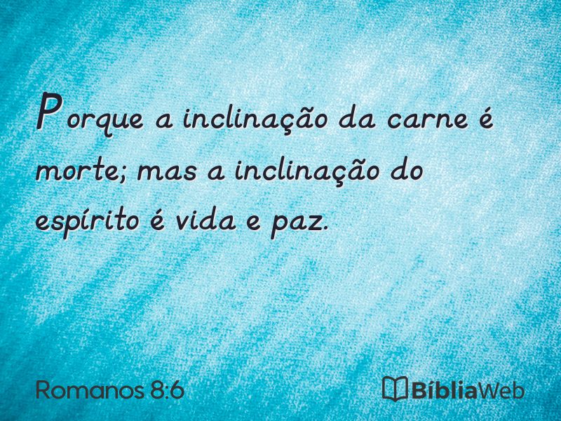 Romanos 8:6 em imagem para compartilhar