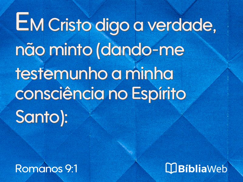 Romanos 9:1 em imagem para compartilhar