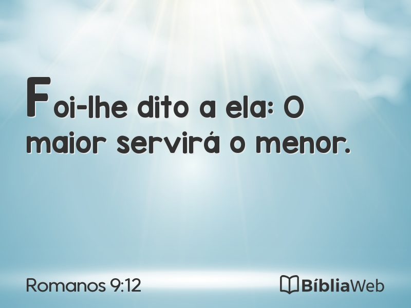 Romanos 9:12 em imagem para compartilhar
