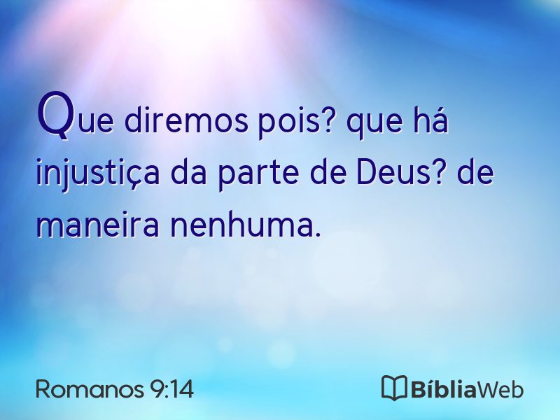 Romanos 9:14 em imagem para compartilhar