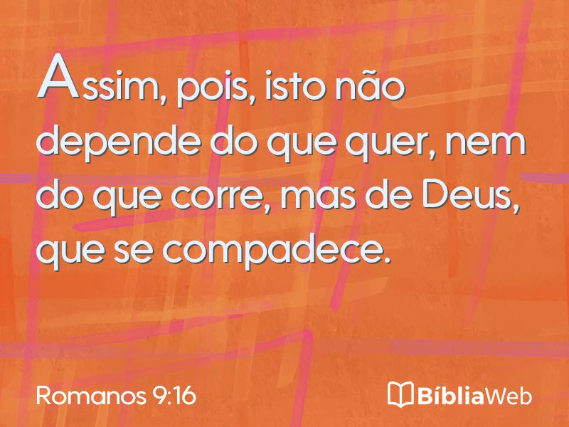 Romanos 9:16 em imagem para compartilhar