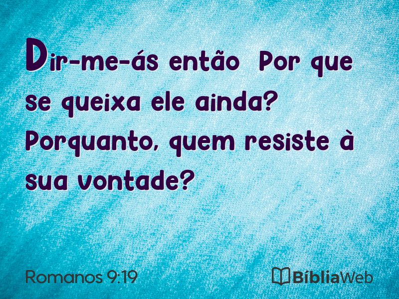 Romanos 9:19 em imagem para compartilhar