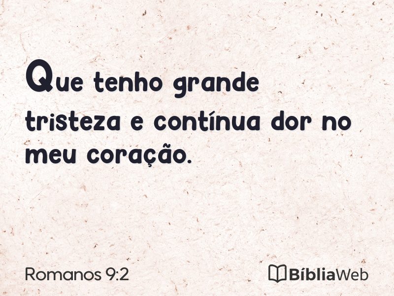Romanos 9:2 em imagem para compartilhar