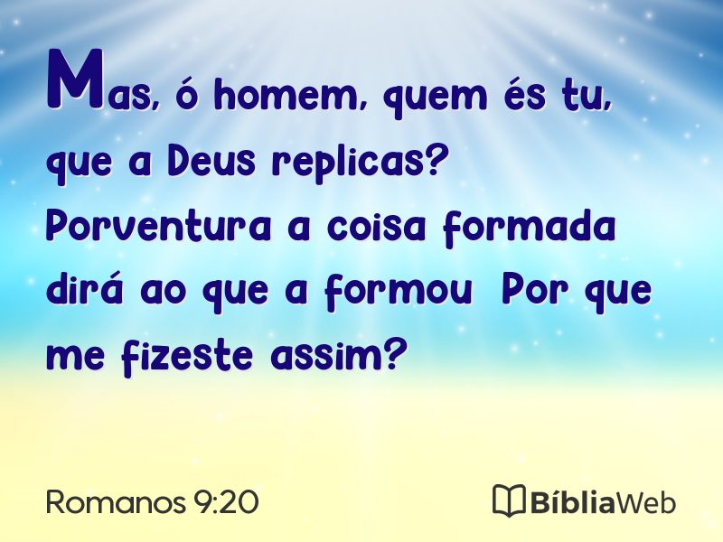 Romanos 9:20 em imagem para compartilhar