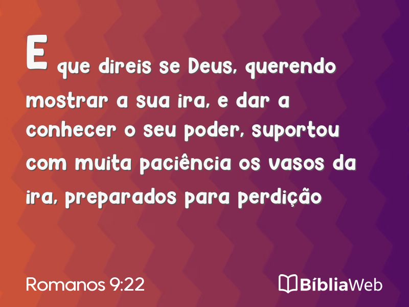 Romanos 9:22 em imagem para compartilhar