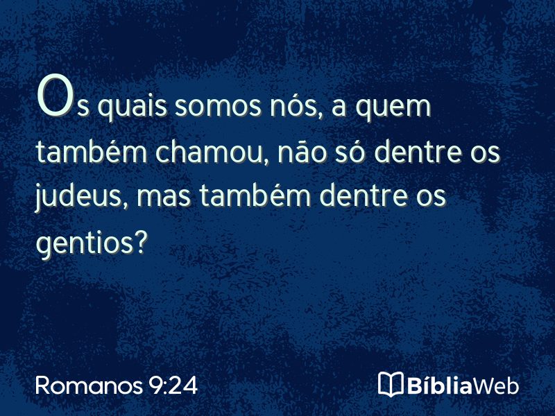 Romanos 9:24 em imagem para compartilhar