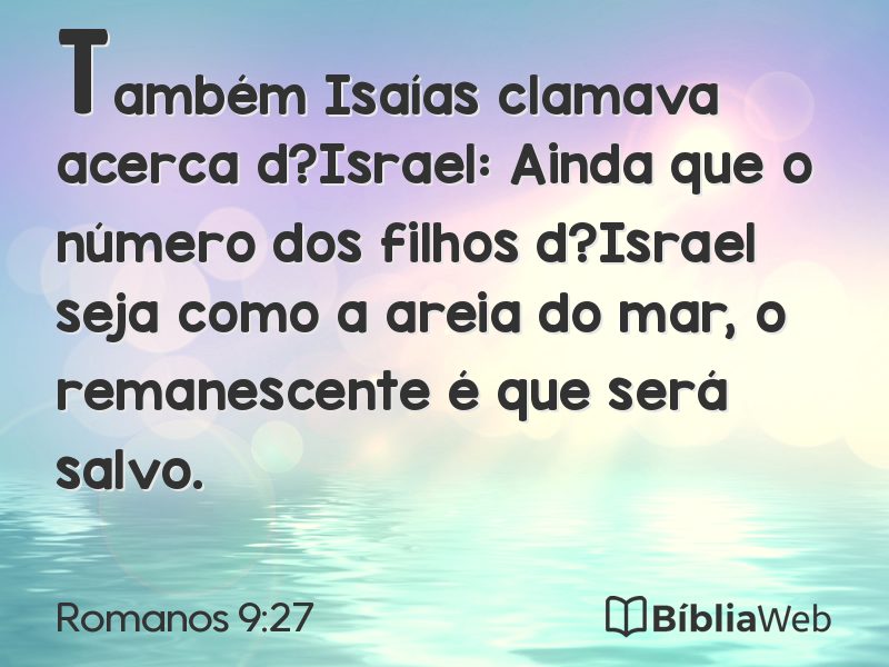 Romanos 9:27 em imagem para compartilhar