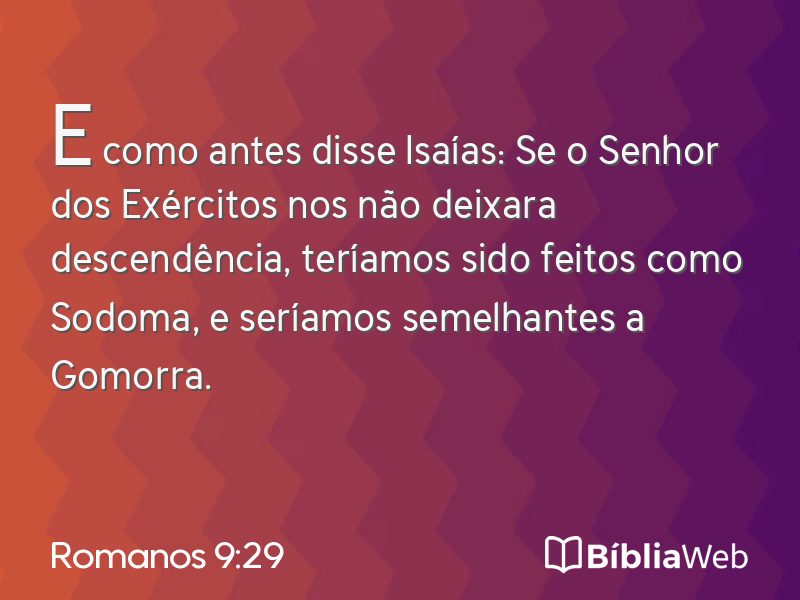 Romanos 9:29 em imagem para compartilhar