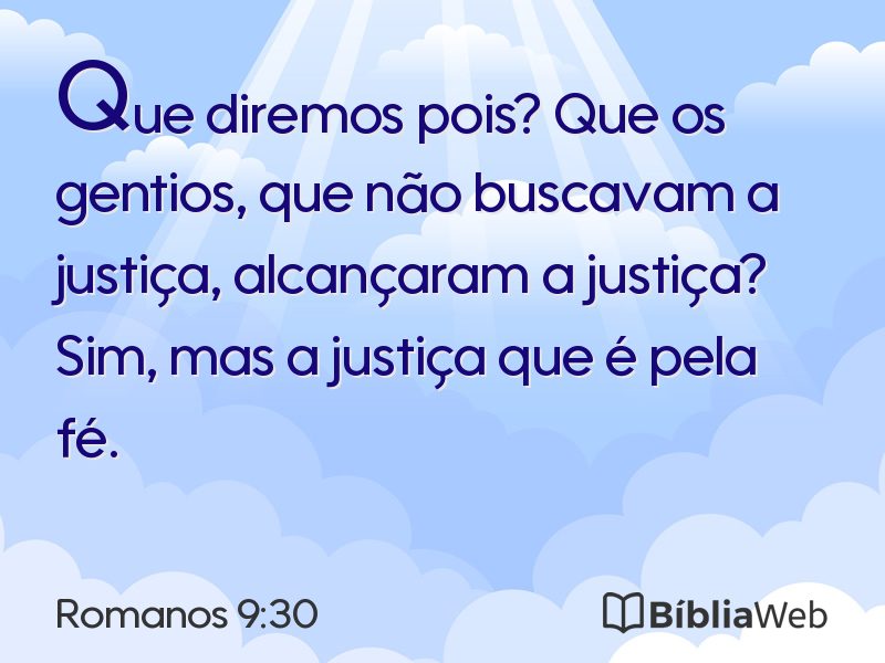 Romanos 9:30 em imagem para compartilhar