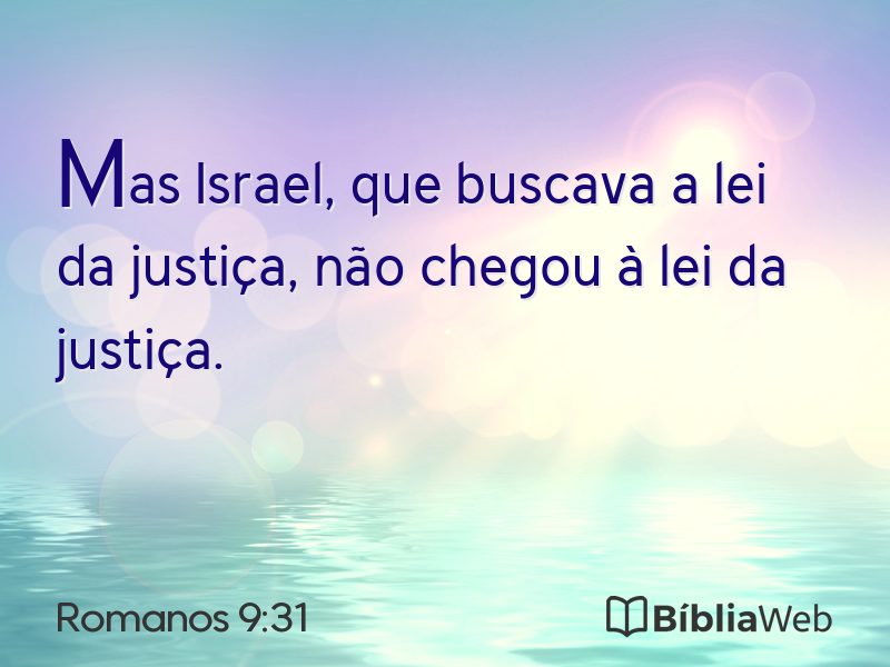 Romanos 9:31 em imagem para compartilhar