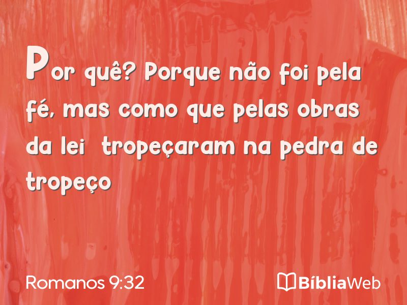 Romanos 9:32 em imagem para compartilhar