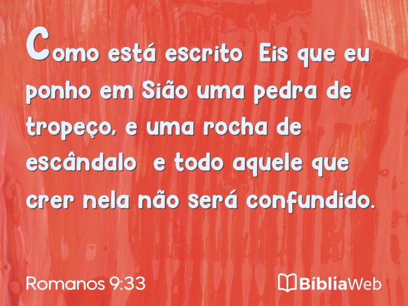 Romanos 9:33 em imagem para compartilhar