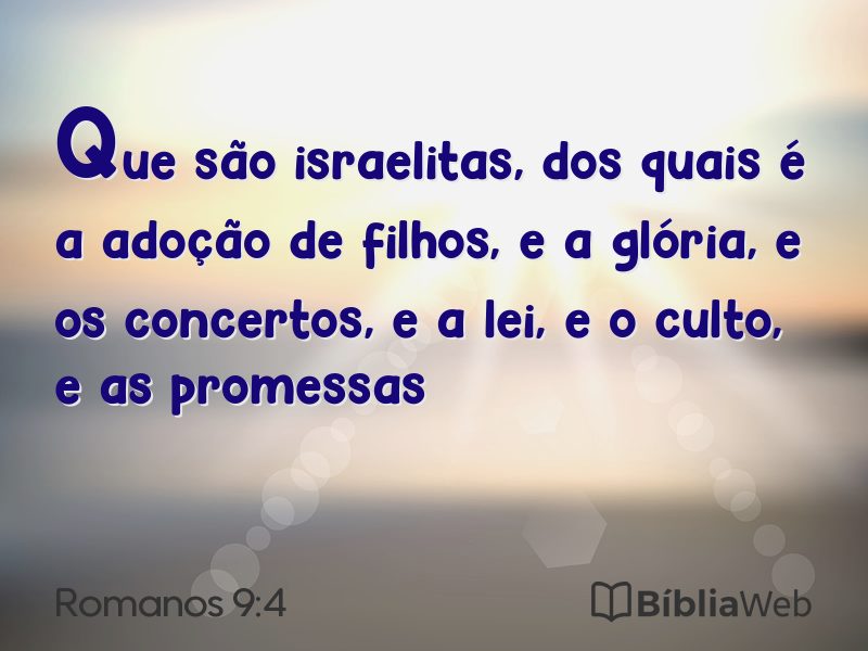 Romanos 9:4 em imagem para compartilhar