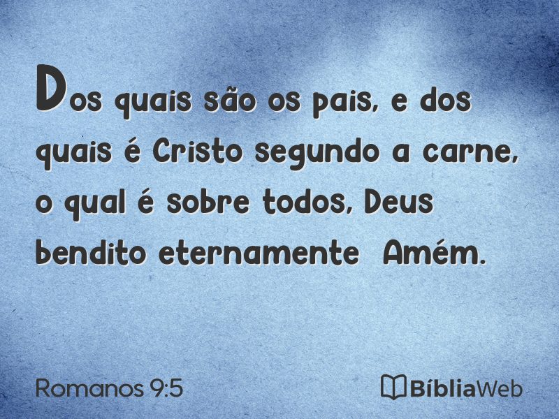 Romanos 9:5 em imagem para compartilhar