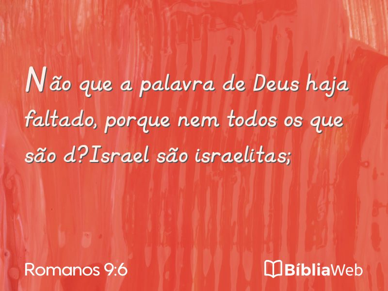Romanos 9:6 em imagem para compartilhar