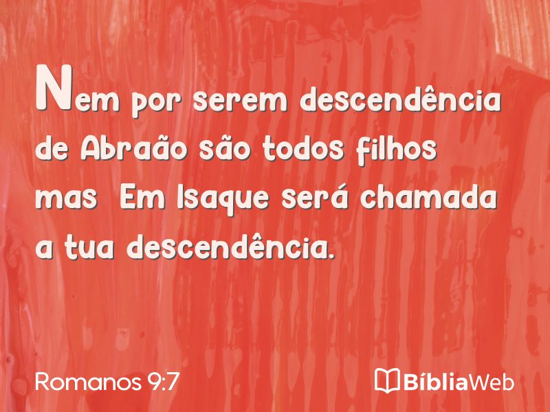Romanos 9:7 em imagem para compartilhar