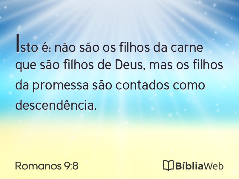 Romanos 9:8 em imagem para compartilhar