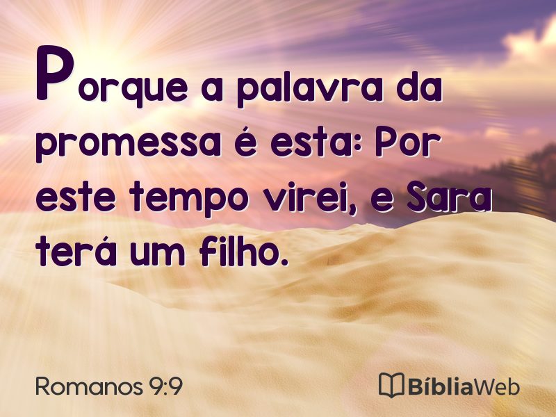 Romanos 9:9 em imagem para compartilhar