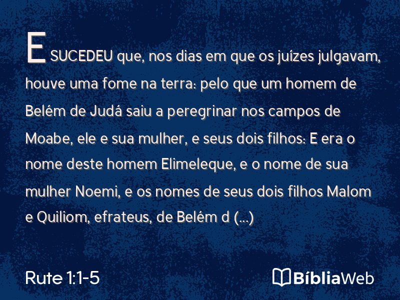 Rute 1:1-5 em imagem para compartilhar