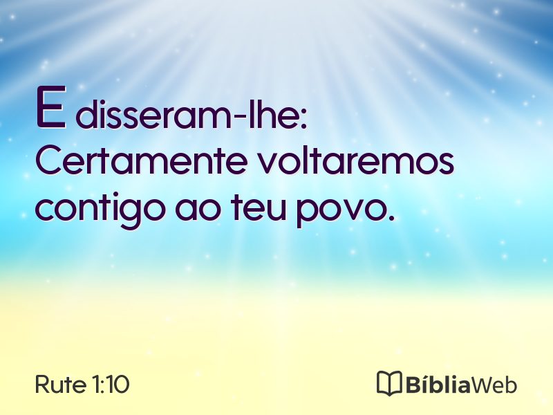 Rute 1:10 em imagem para compartilhar