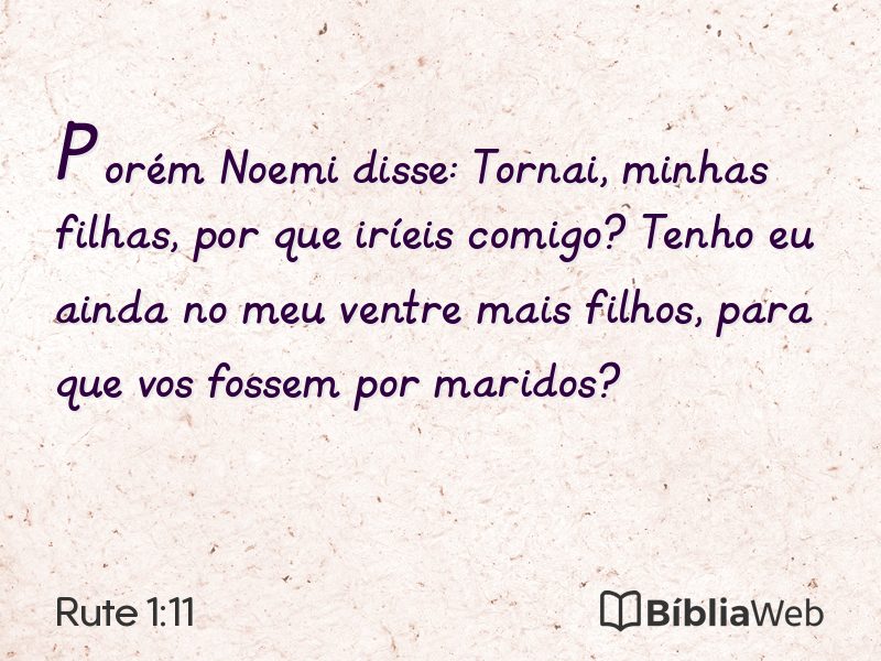 Rute 1:11 em imagem para compartilhar