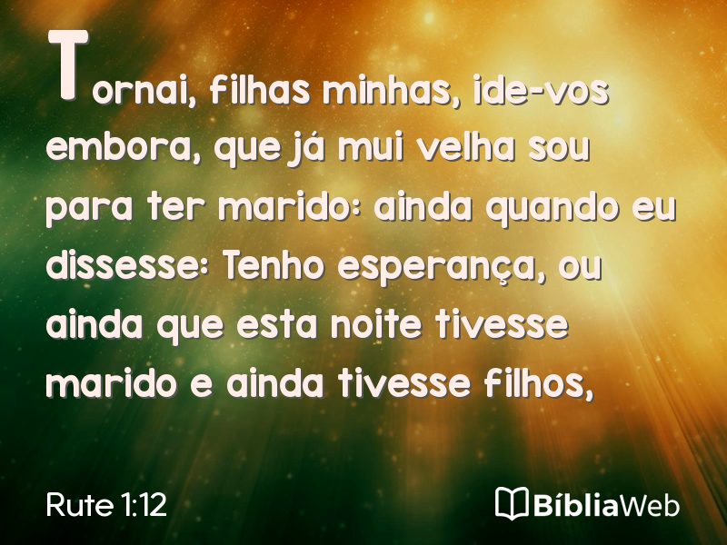 Rute 1:12 em imagem para compartilhar