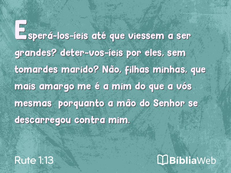Rute 1:13 em imagem para compartilhar