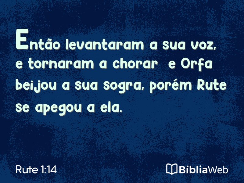 Rute 1:14 em imagem para compartilhar