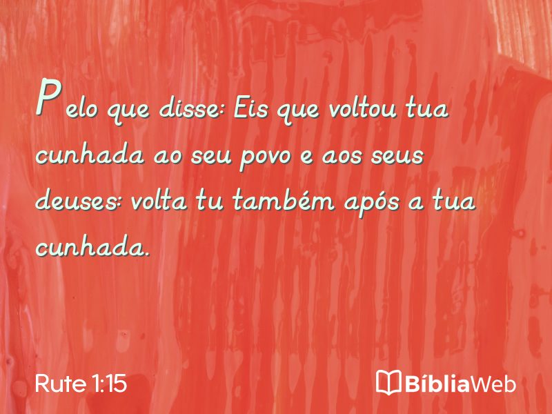 Rute 1:15 em imagem para compartilhar