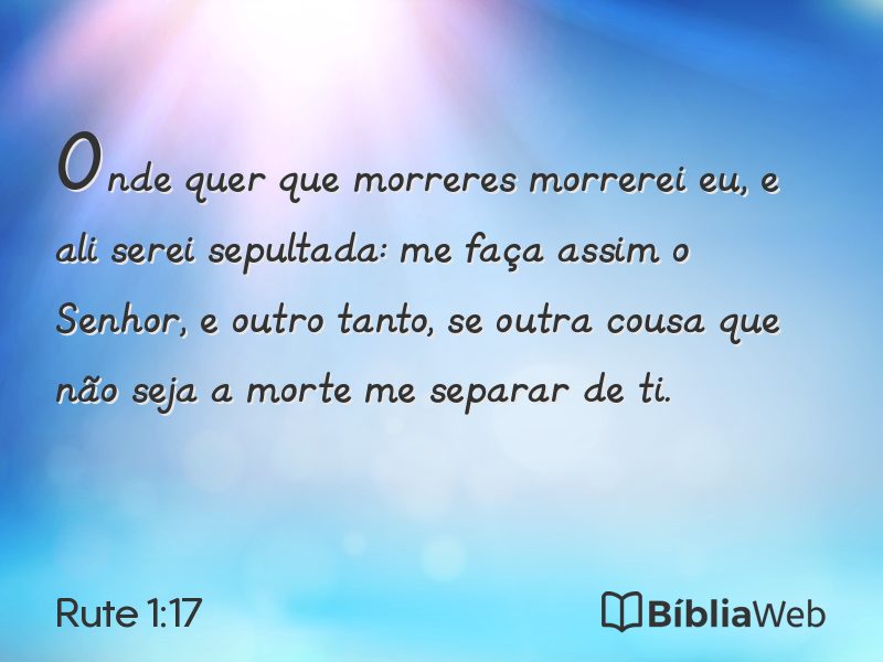 Rute 1:17 em imagem para compartilhar