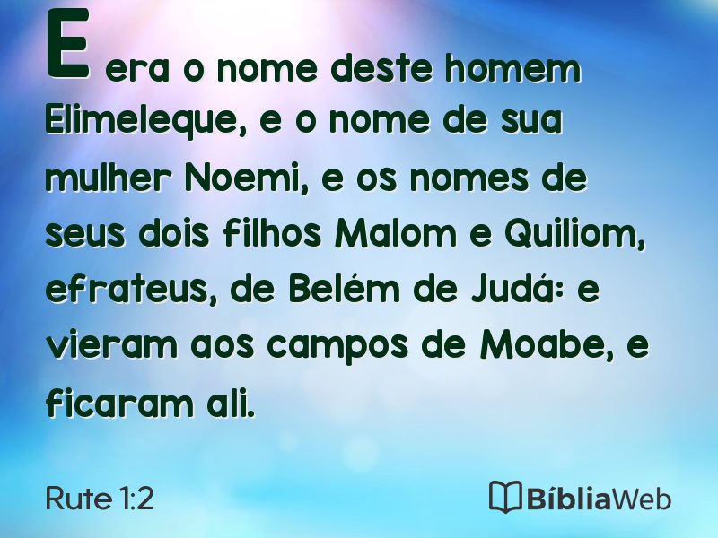 Rute 1:2 em imagem para compartilhar