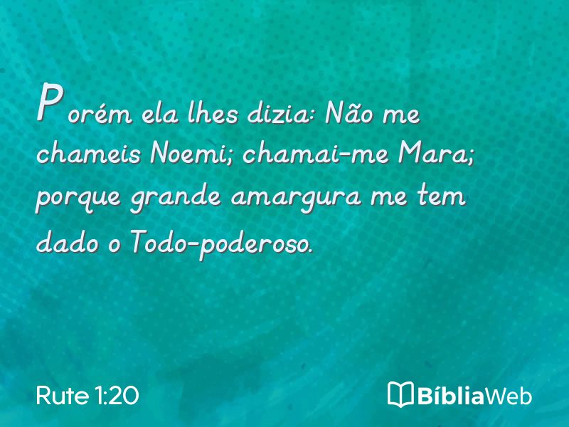 Rute 1:20 em imagem para compartilhar
