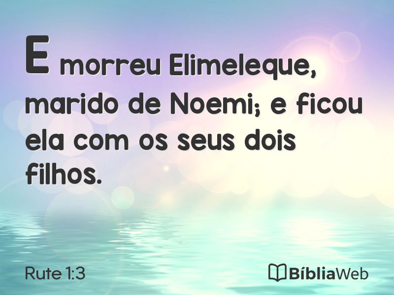 Rute 1:3 em imagem para compartilhar