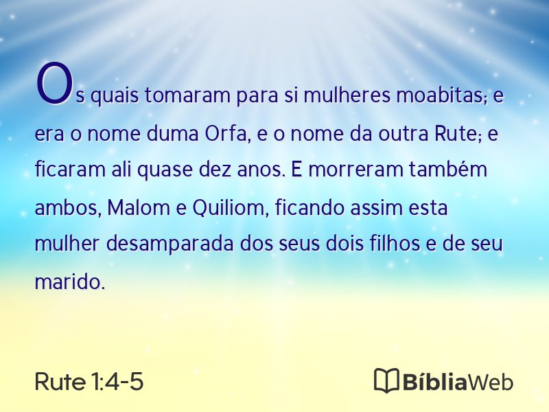Rute 1:4-5 em imagem para compartilhar