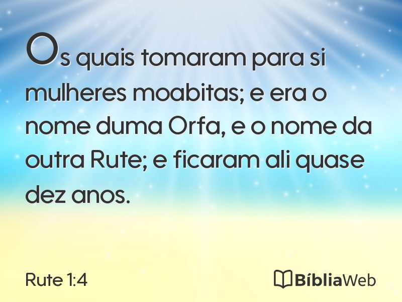 Rute 1:4 em imagem para compartilhar