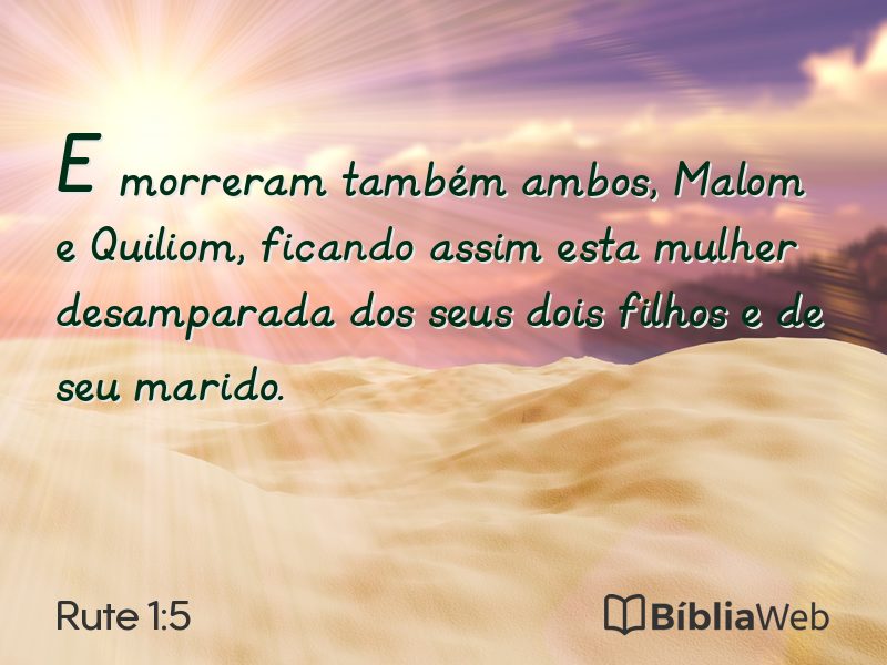 Rute 1:5 em imagem para compartilhar