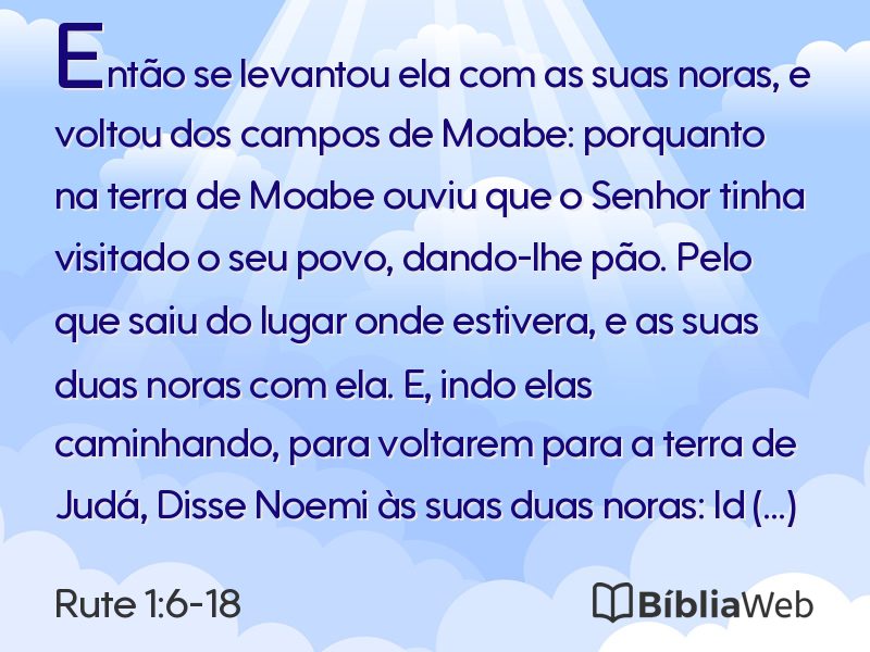 Rute 1:6-18 em imagem para compartilhar