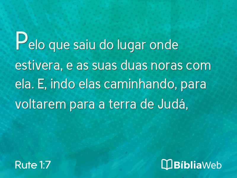 Rute 1:7 em imagem para compartilhar