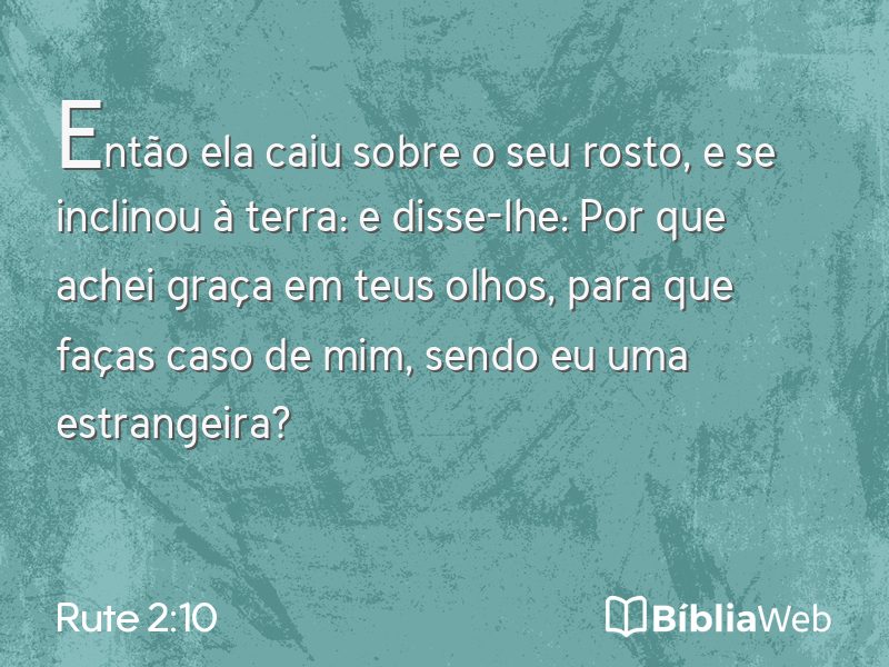 Rute 2:10 em imagem para compartilhar