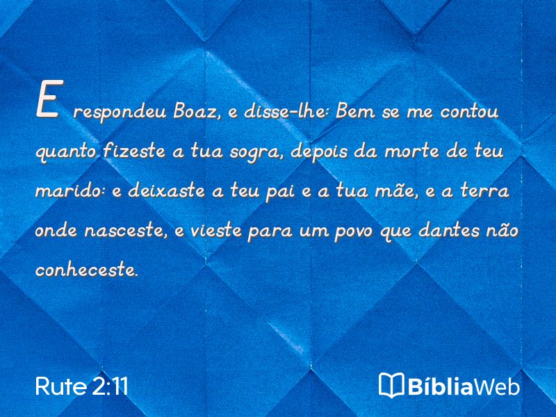 Rute 2:11 em imagem para compartilhar