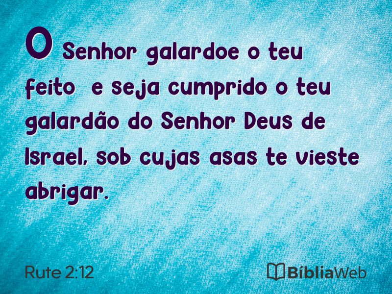 Rute 2:12 em imagem para compartilhar