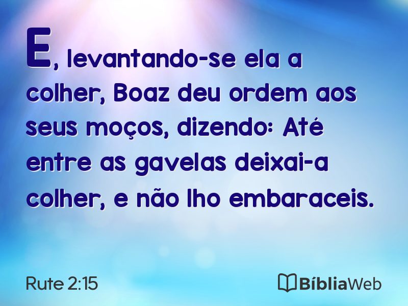Rute 2:15 em imagem para compartilhar