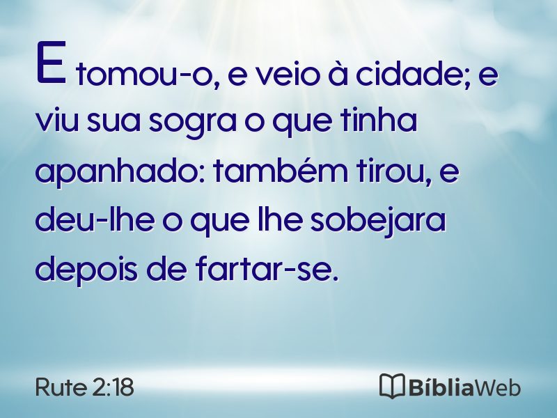 Rute 2:18 em imagem para compartilhar