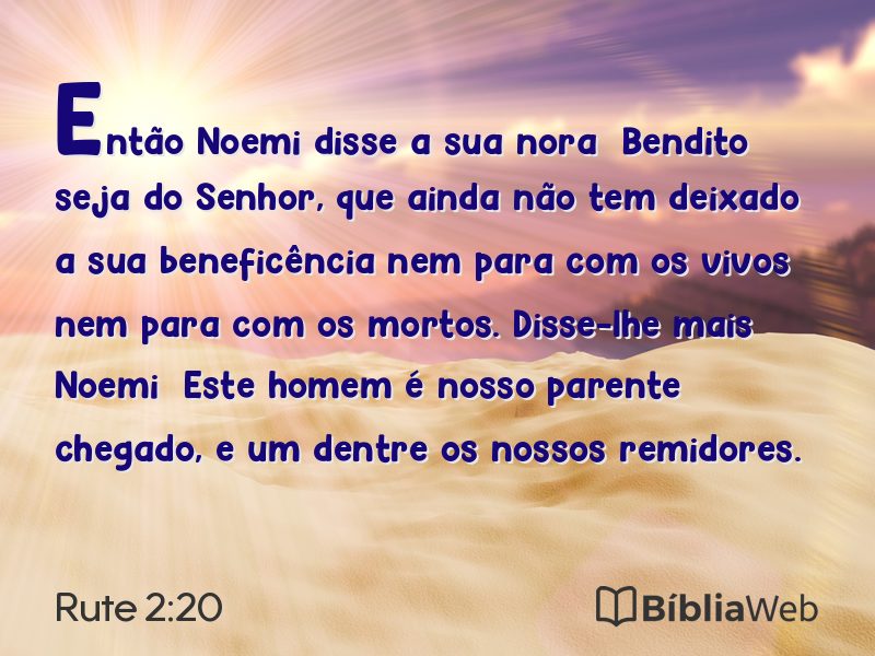 Rute 2:20 em imagem para compartilhar