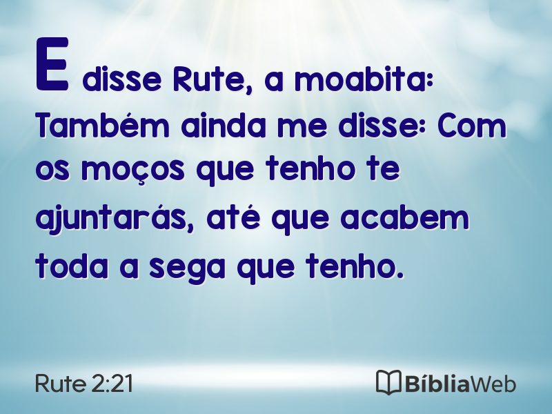 Rute 2:21 em imagem para compartilhar