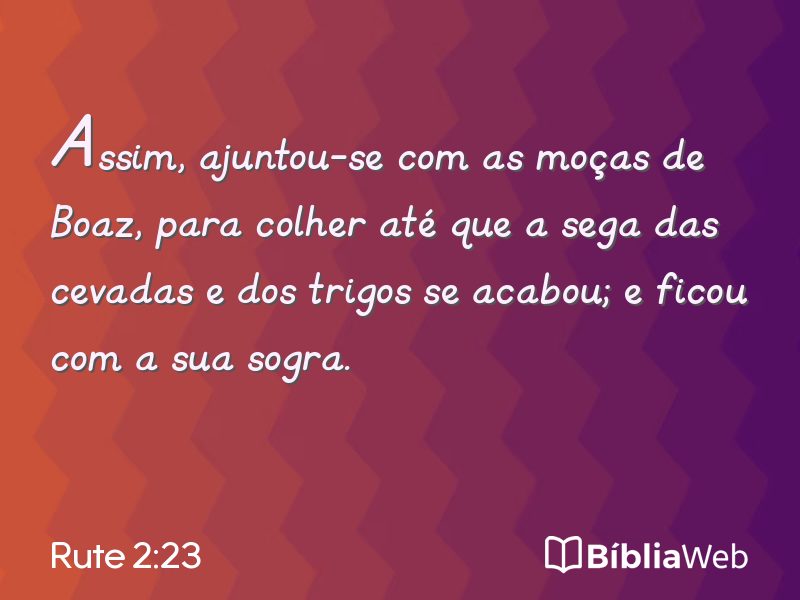 Rute 2:23 em imagem para compartilhar