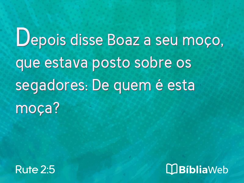 Rute 2:5 em imagem para compartilhar