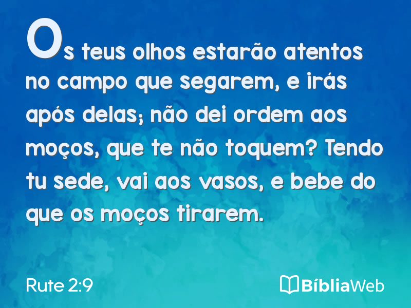 Rute 2:9 em imagem para compartilhar