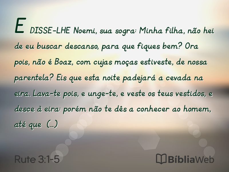 Rute 3:1-5 em imagem para compartilhar