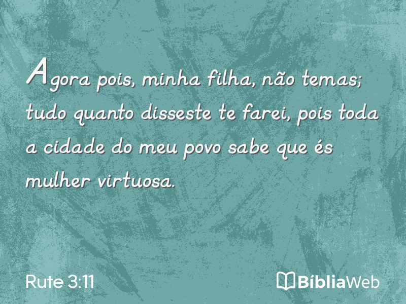 Rute 3:11 em imagem para compartilhar